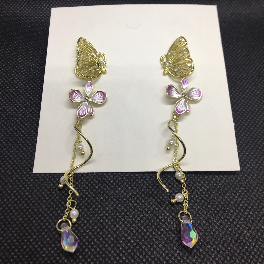 Butterfly chandelier earrings